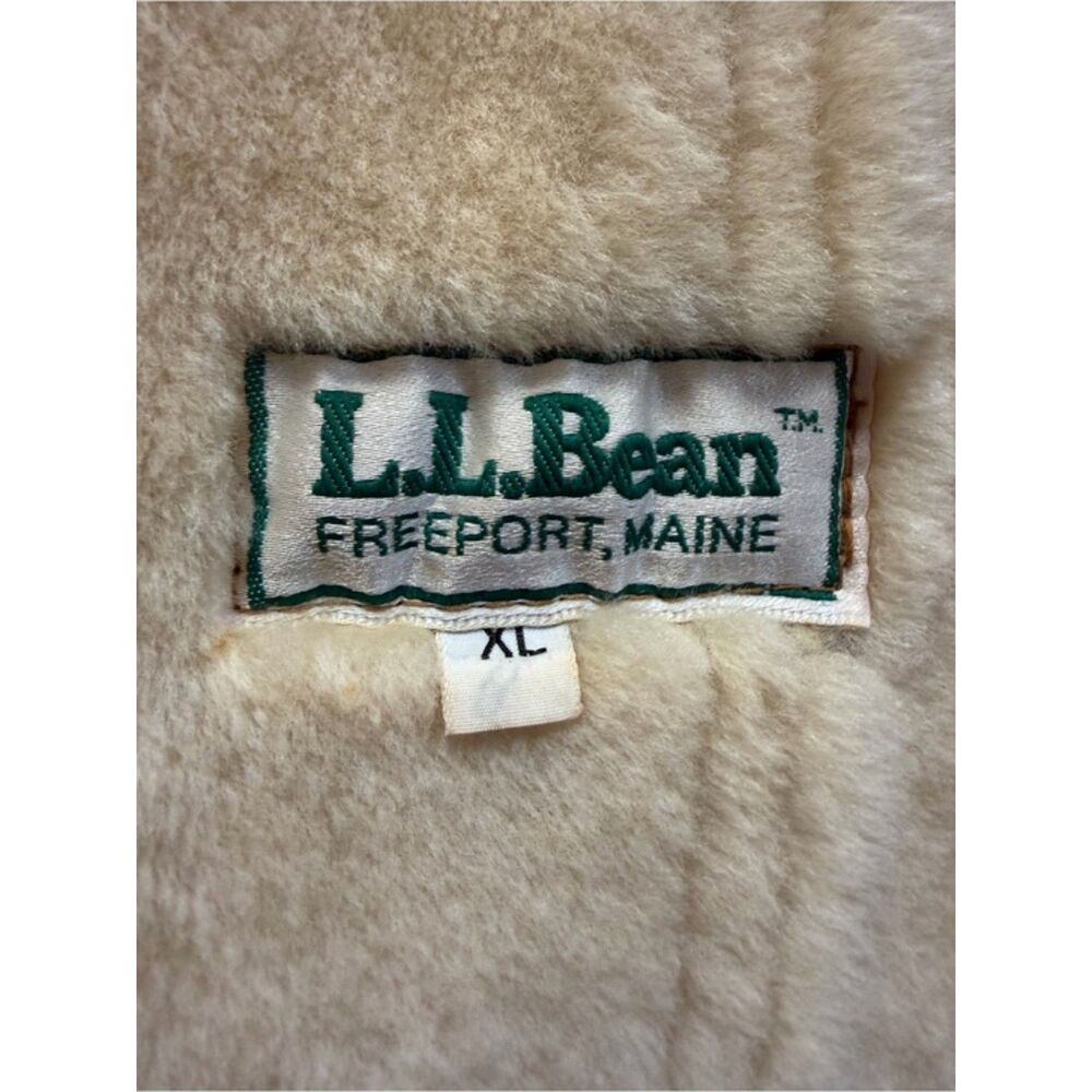 L.L.Bean Vintage Shearling Sheepskin Coat USA Made Men's XL - Picture 3 of 14